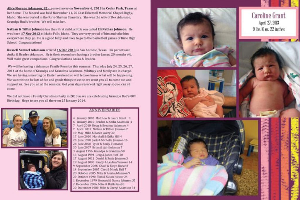 Family Newsletter Printing: Spotlight on Victoria Avery