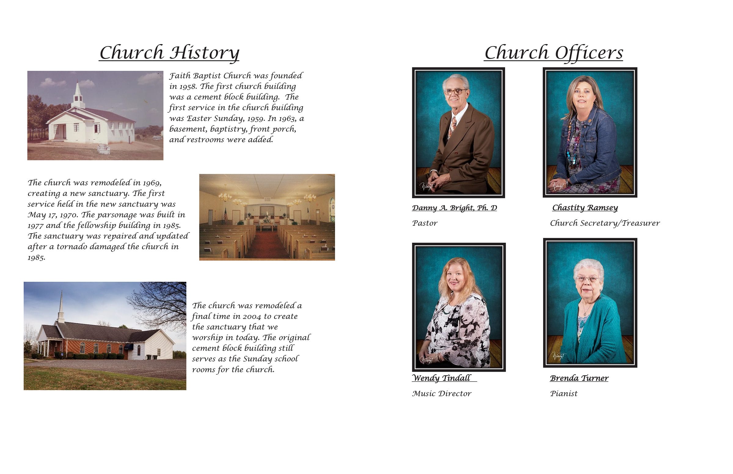 church directory printing project